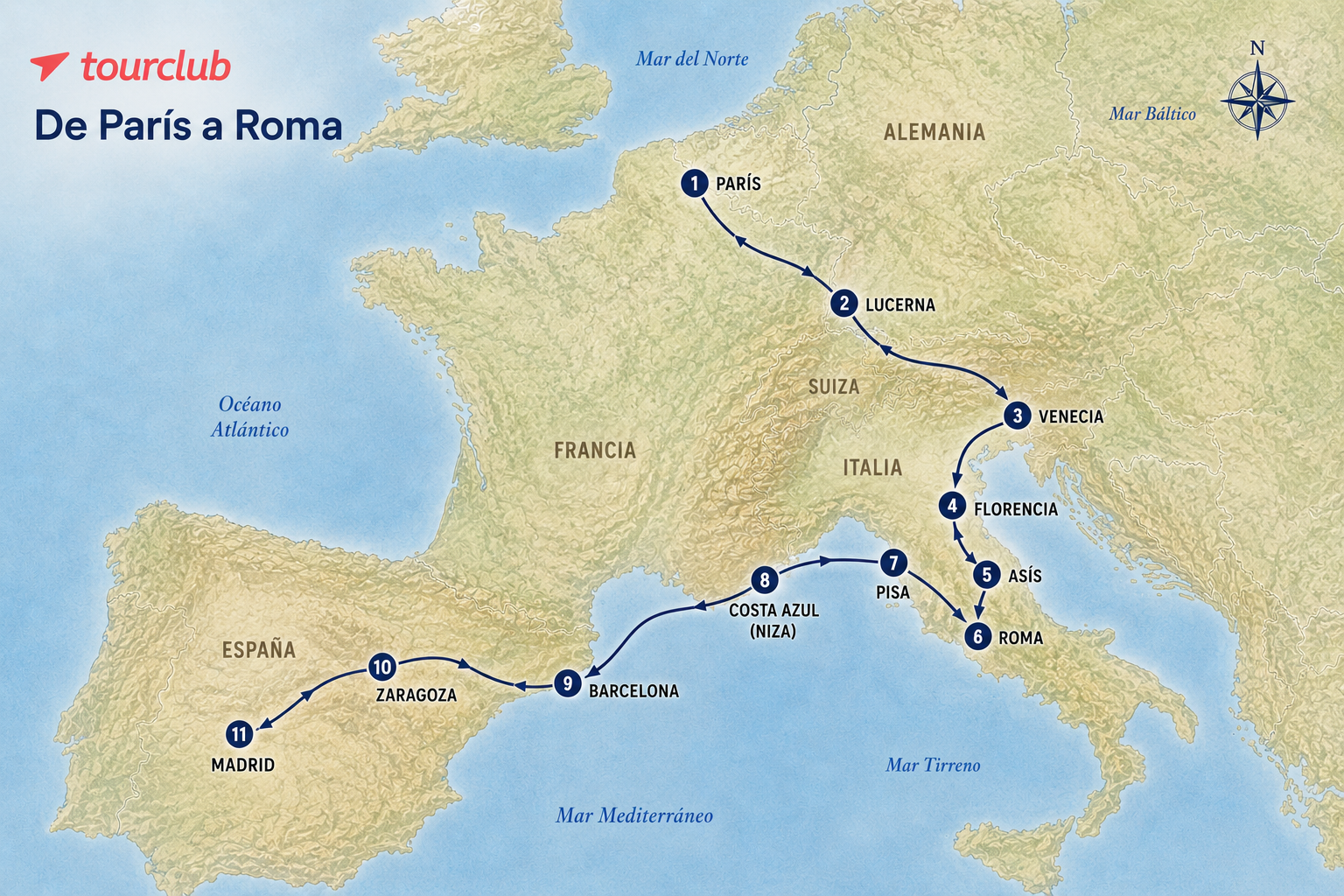 Mapa-ParisRoma